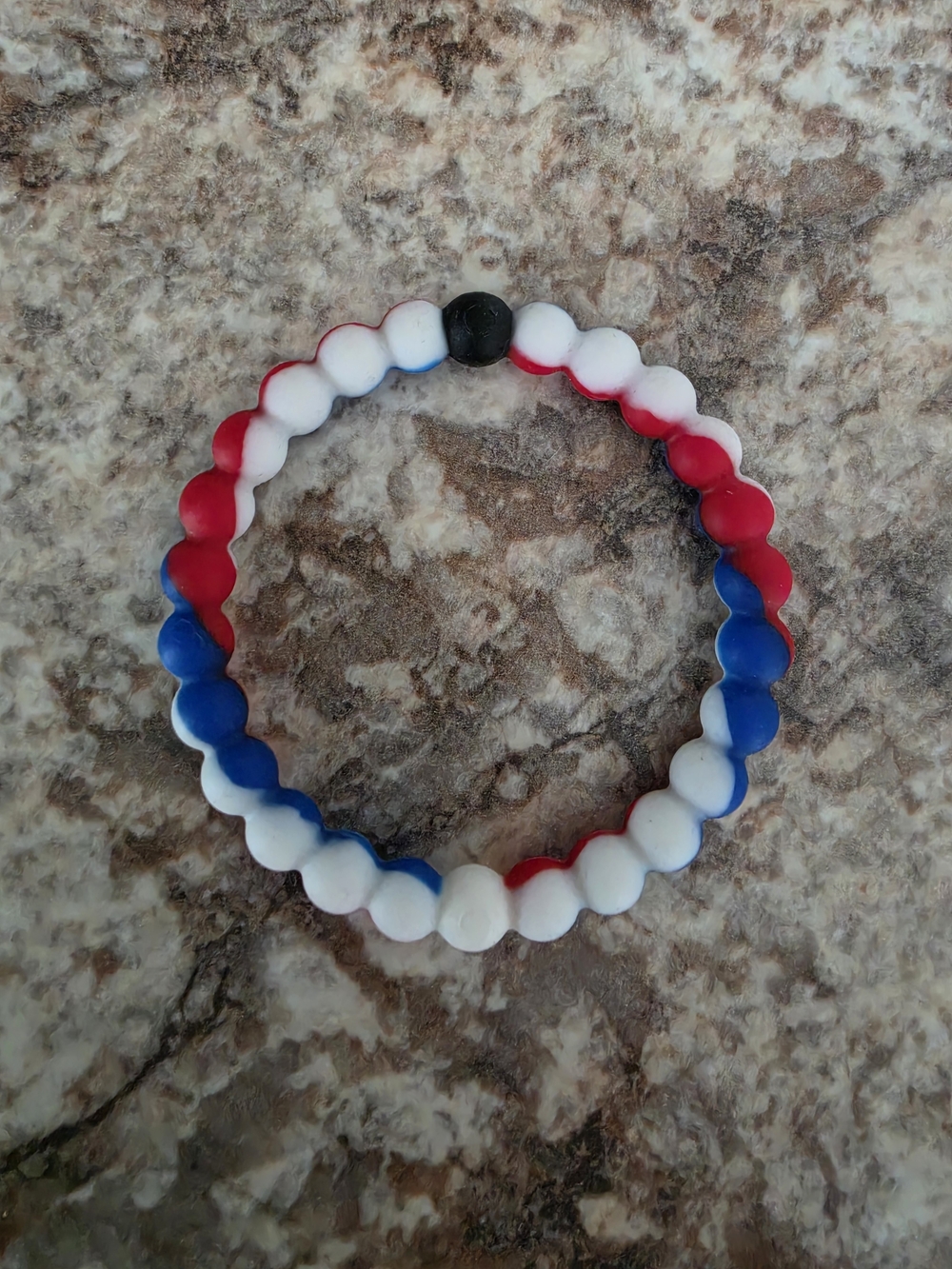 Lokai USA Red, White & Blue Silicone Bracelet
